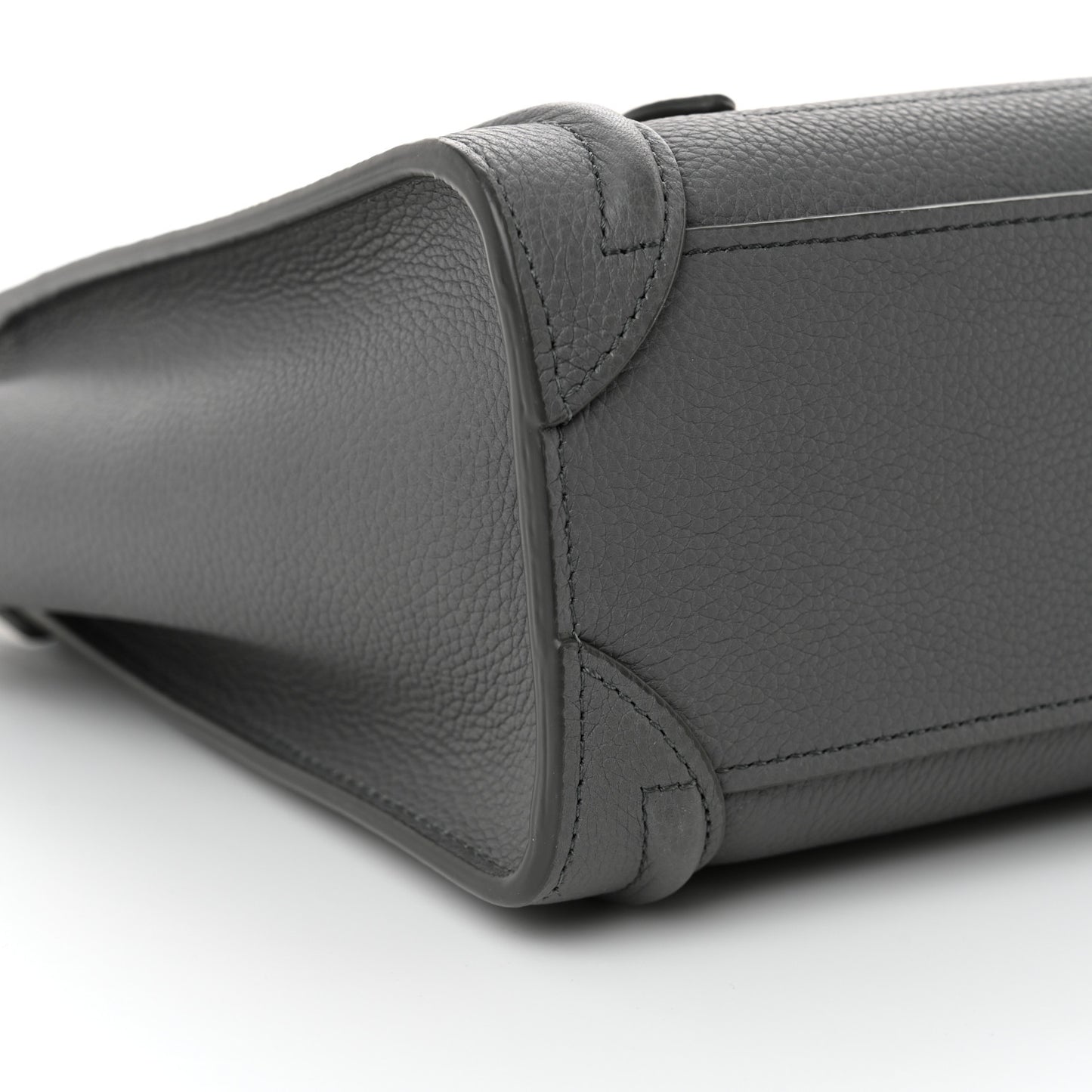 Baby Drummed Calfskin Nano Luggage Kohl
