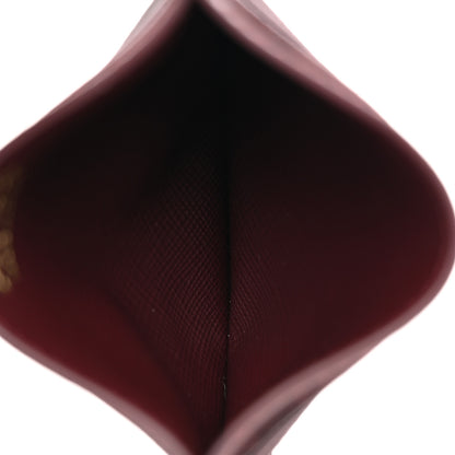 Prada Saffiano Triangle Card Case Bordeaux 5 of 6