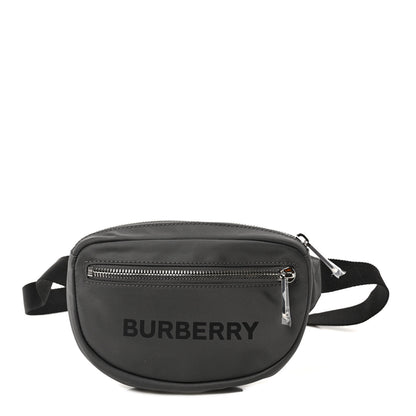 Burberry Econyl Logo Print Small Cannon Bum Bag Charcoal Grey 1 of 9