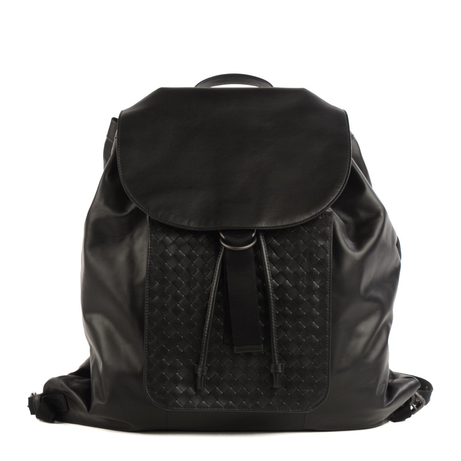 Bottega Veneta Light Calf Intrecciato Backpack Nero 1 of 8