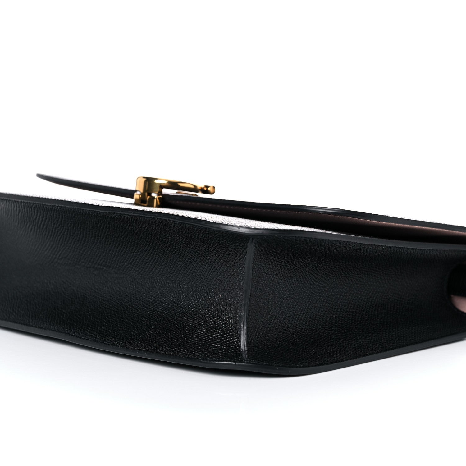 Salvatore Ferragamo Hammered Calfskin Round Gancini Crossbody Bag Black 8 of 8