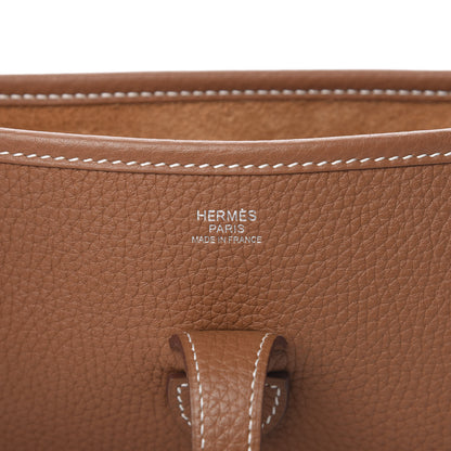 Hermes Taurillon Clemence Evelyne III PM Gold 6 of 11