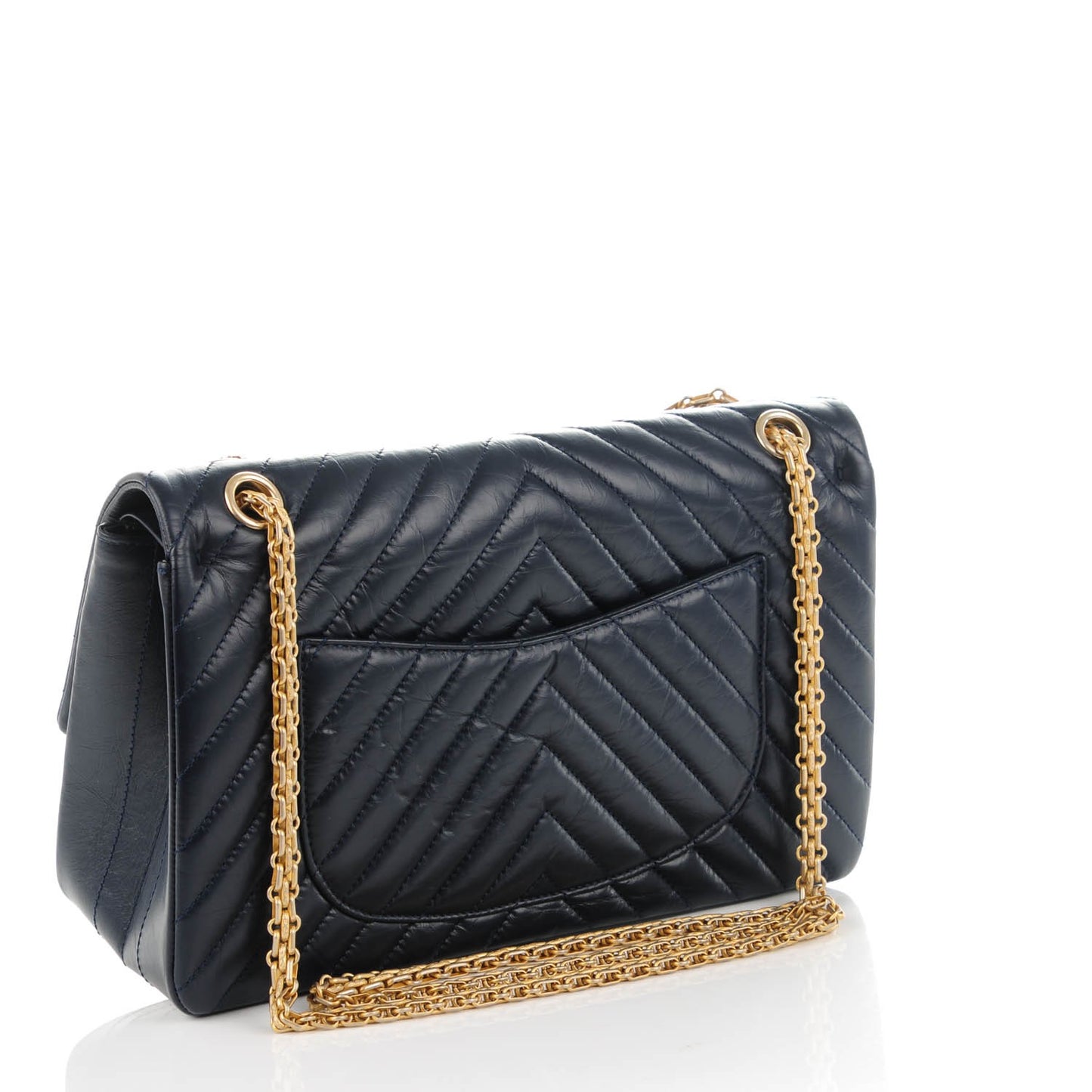 Aged Calfskin Chevron Quilted 2.55 Reissue 226 Flap Navy