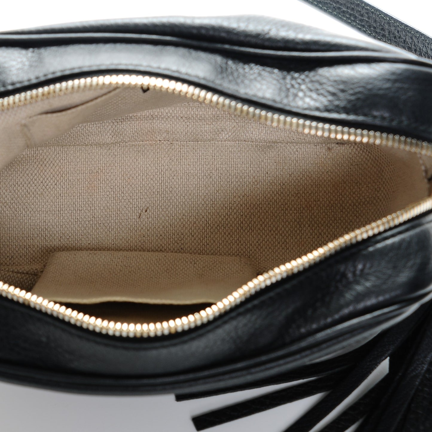 Pebbled Calfskin Small Soho Disco Bag Black