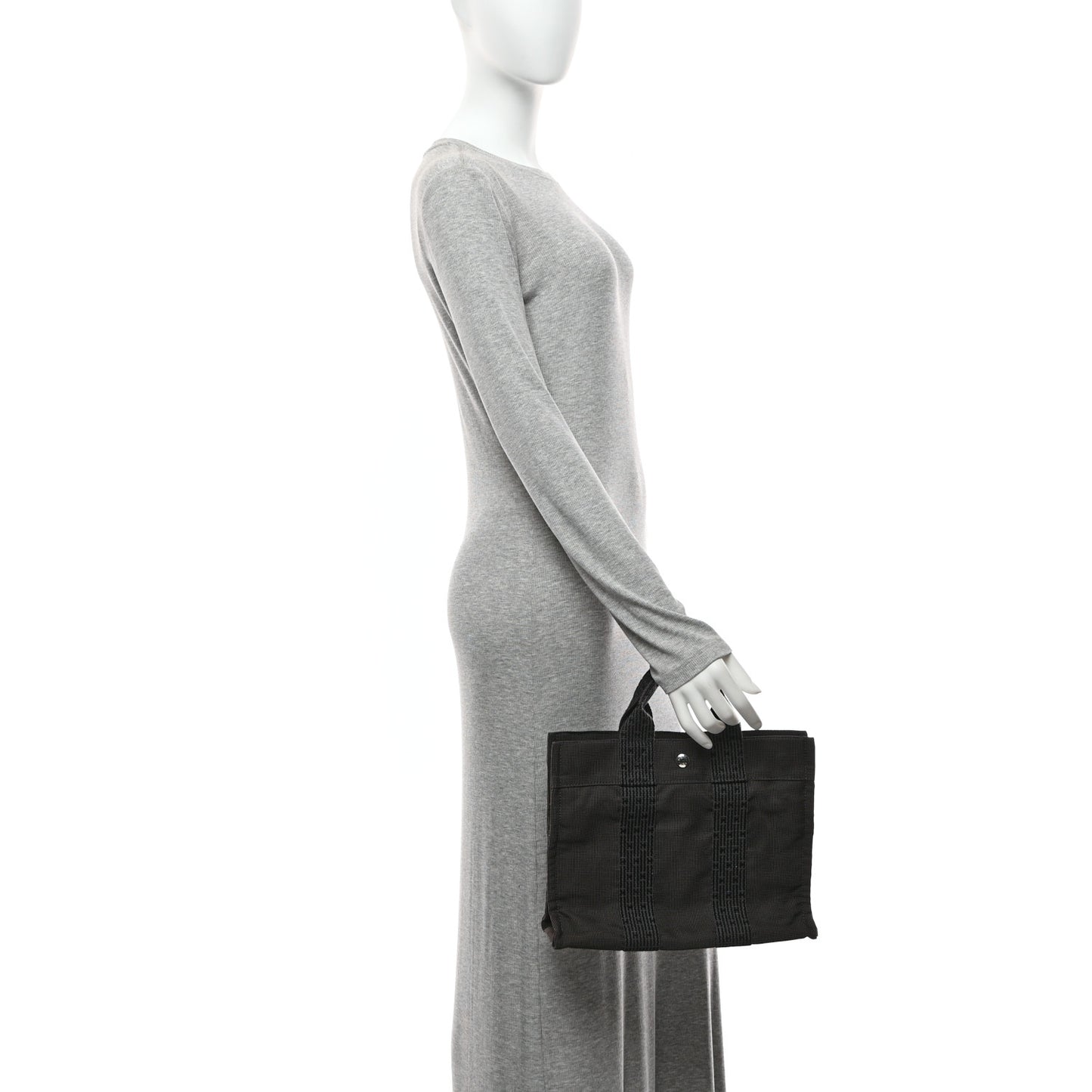 Canvas Herline PM Tote Grey