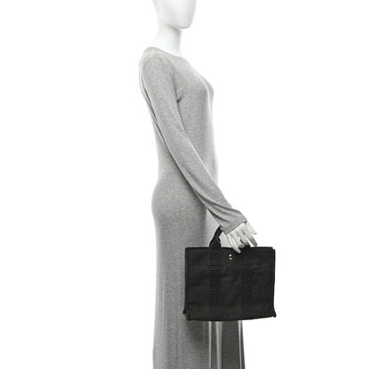 Hermes Canvas Herline PM Tote Grey 2 of 9