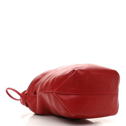 Saint Laurent Lambskin Small Teddy Bucket Bag Red 5 of 12