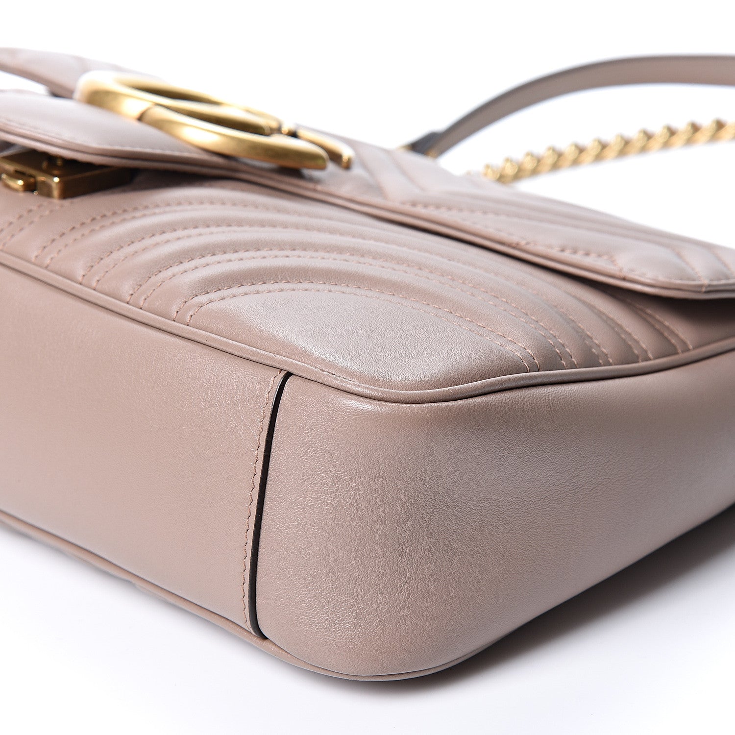 Gucci Calfskin Matelasse Medium GG Marmont Shoulder Bag Porcelain Rose 9 of 9