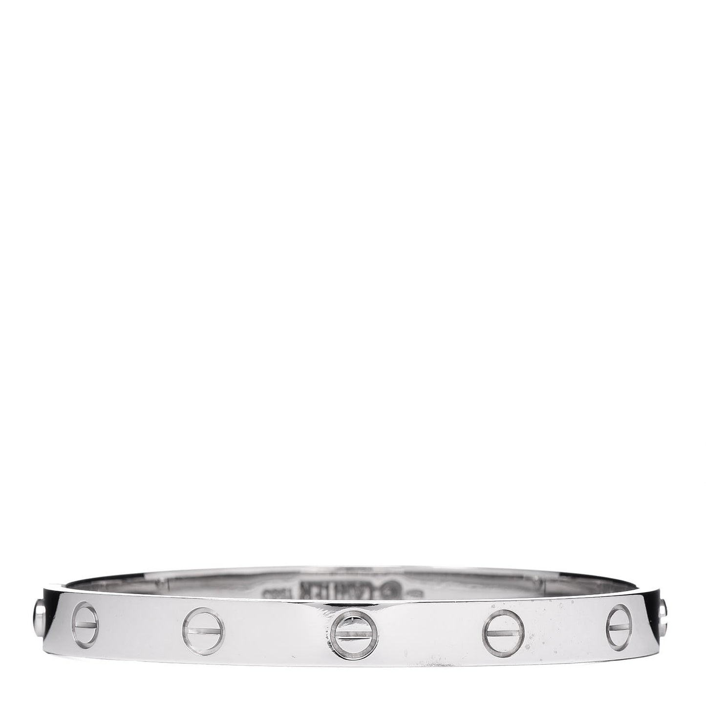 18K White Gold LOVE Bracelet 17