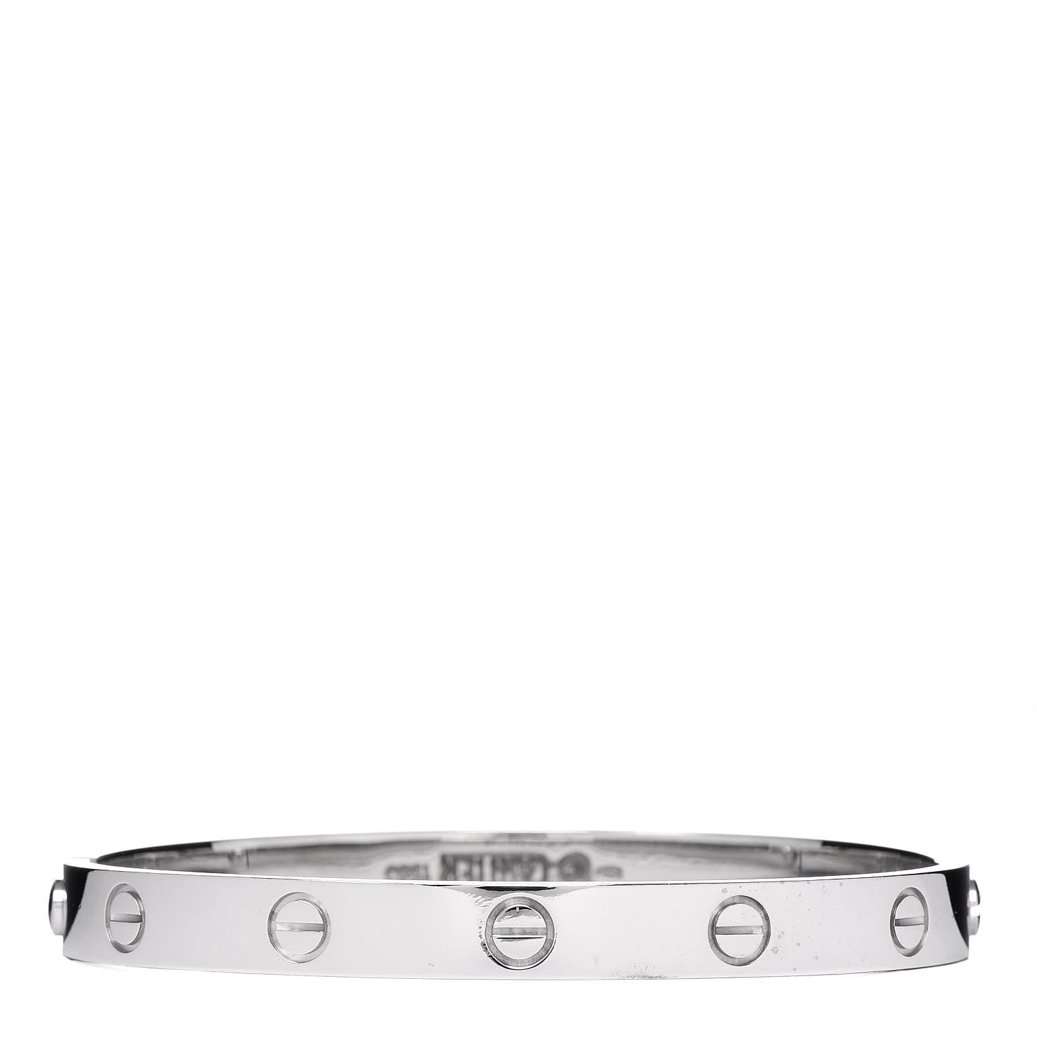 Cartier 18K White Gold LOVE Bracelet 17 3 of 6