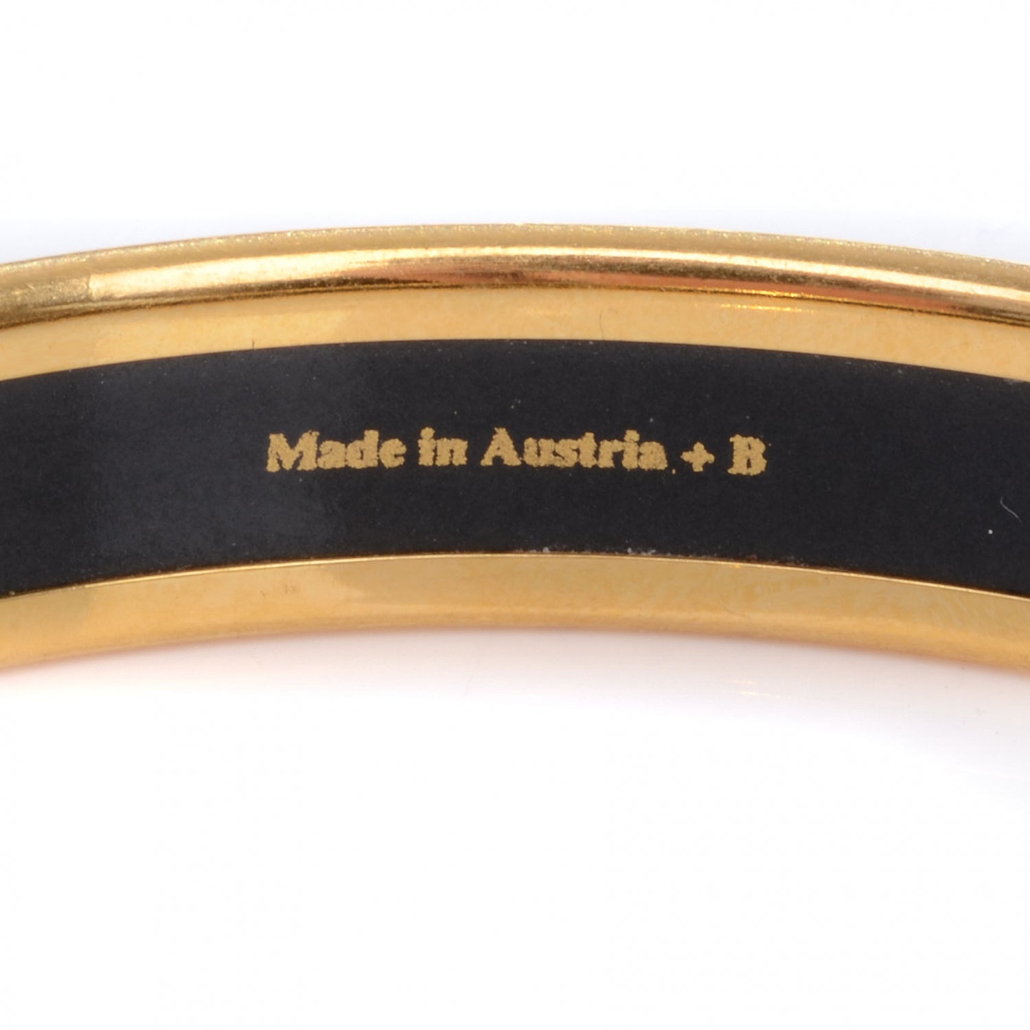 Hermes Narrow Enamel Printed Flowers Bracelet Orange 65 5 of 5