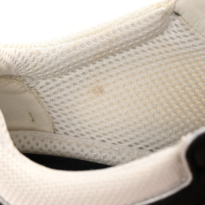 Chanel Mesh Suede Calfskin Grained Calfskin Womens CC Sneakers 39 Black White 10 of 12