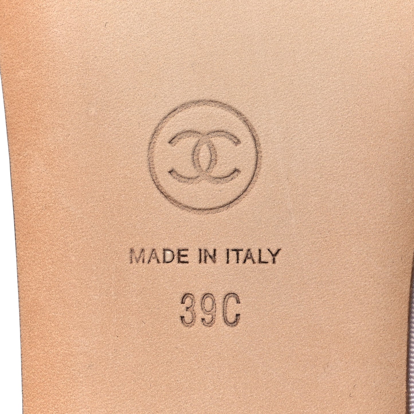 Tweed CC Charm Thong Sandals 39 Pink Silver