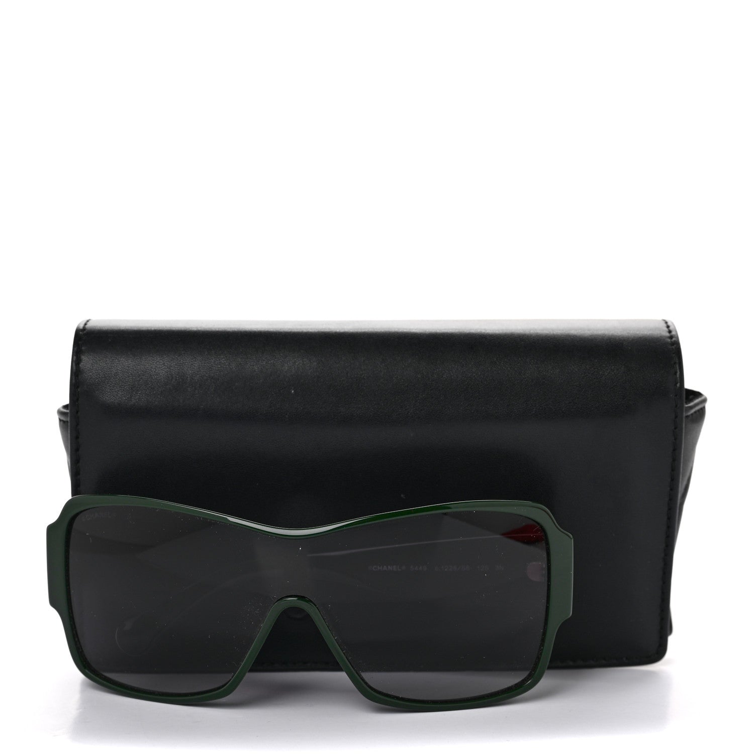 Chanel Acetate Shield Sunglasses 5449 Dark Green 9 of 9