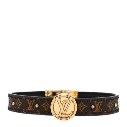 Louis Vuitton Monogram LV Circle Reversible Bracelet 17 Black 1 of 7