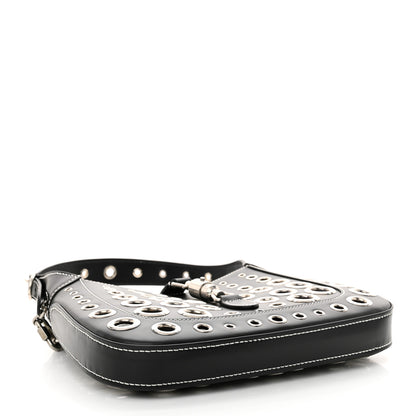Gucci Calfskin Ha Ha Ha Jackie 1961 Eyelet Hobo Black 4 of 13