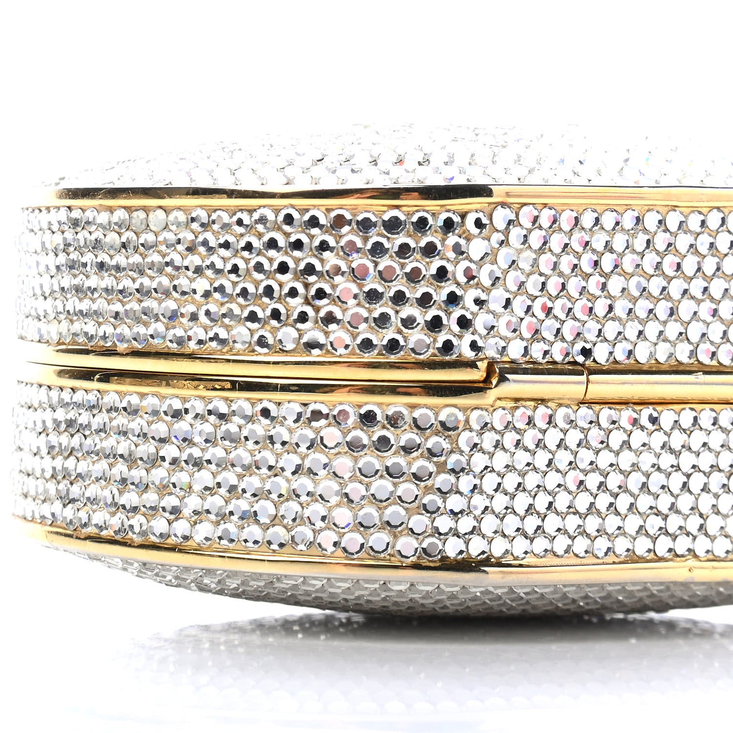 Swarovski Crystal Minaudiere Clutch Gold Silver