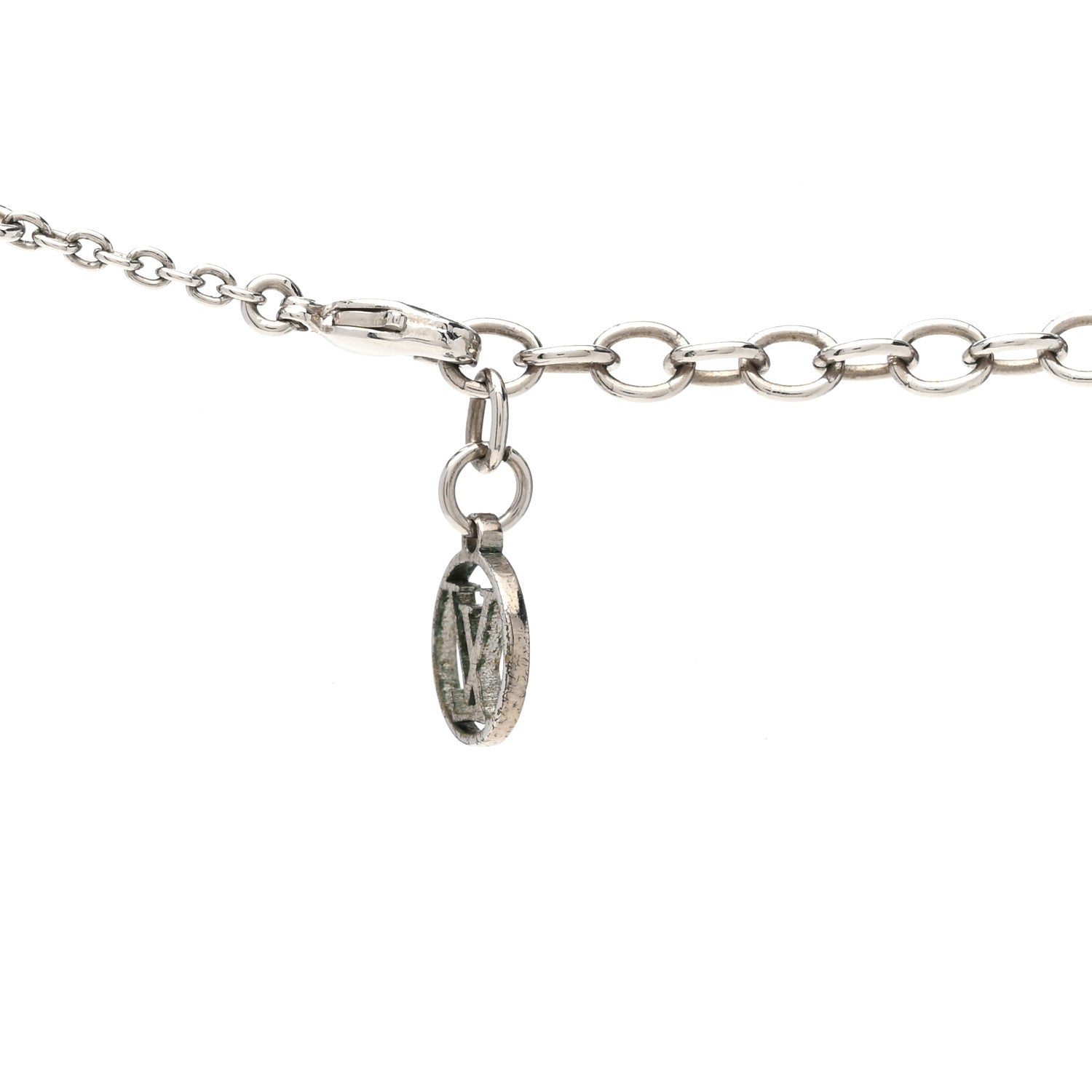 Louis Vuitton Metal Essential V Supple Necklace Silver 4 of 7