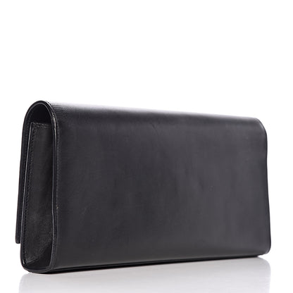 Saint Laurent Calfskin Classic Monogram Tassel Clutch Black 3 of 19