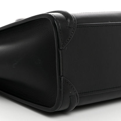 Celine Smooth Calfskin Nano Luggage Black 9 of 10