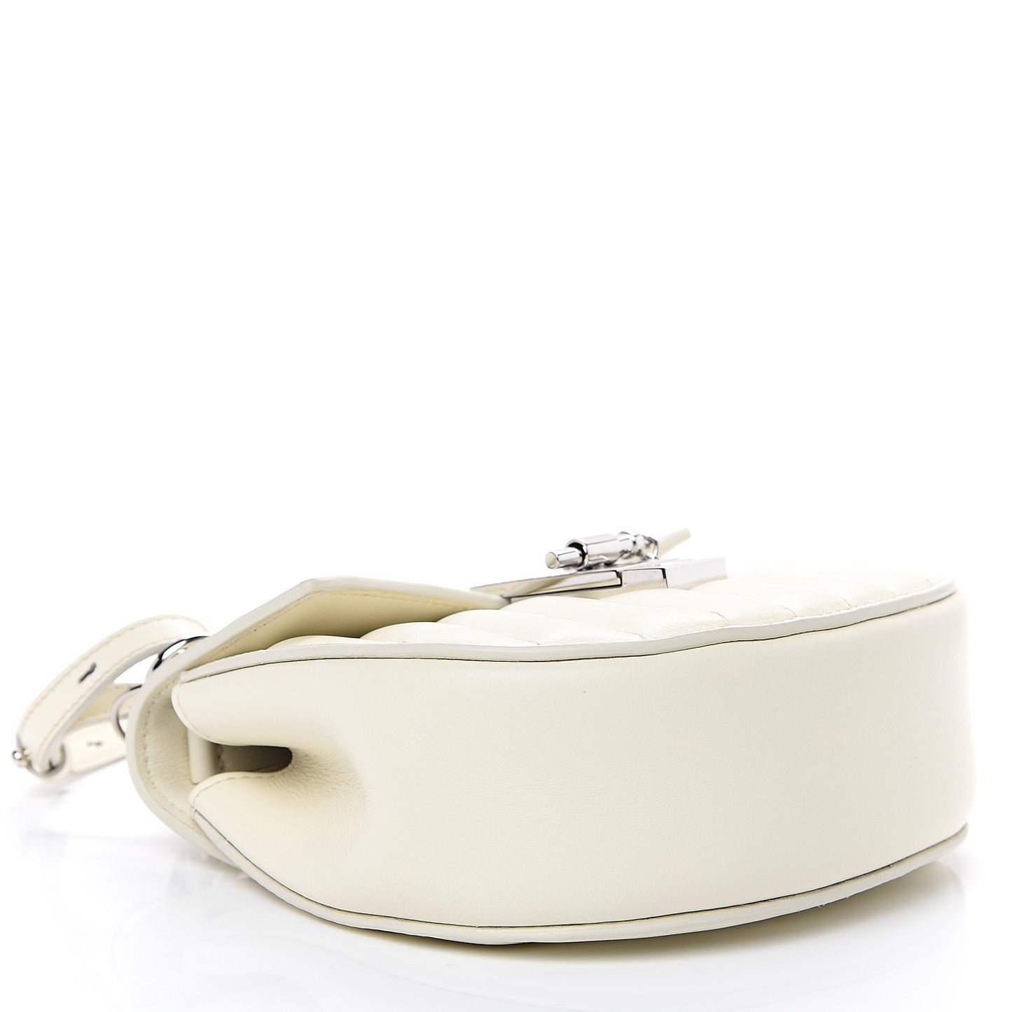 Calfskin Quilted Mini Drew Bijou Shoulder Bag Natural White