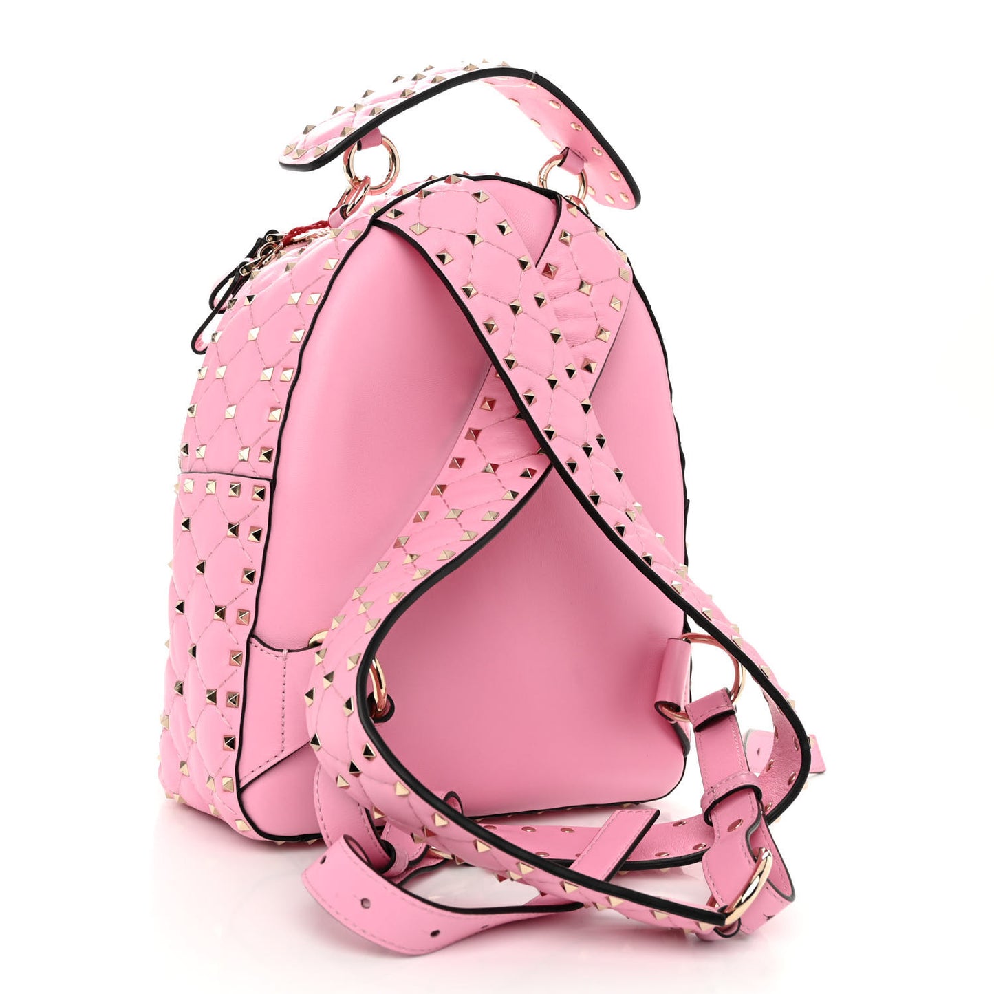 Nappa Quilted Small Rockstud Spike Backpack Absolute