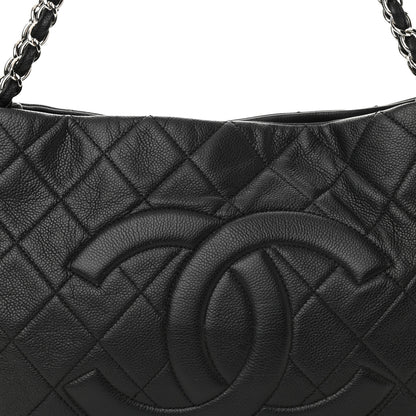 Chanel Caviar Quilted Expandable Zip Shoulder Bag Black 8 of 10