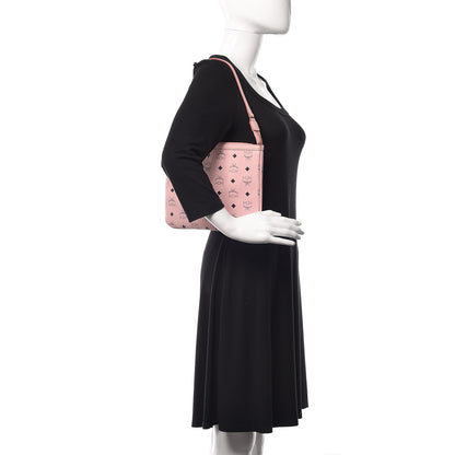 MCM Visetos Liz Shopper Tote Pouch Light Pink 2 of 9