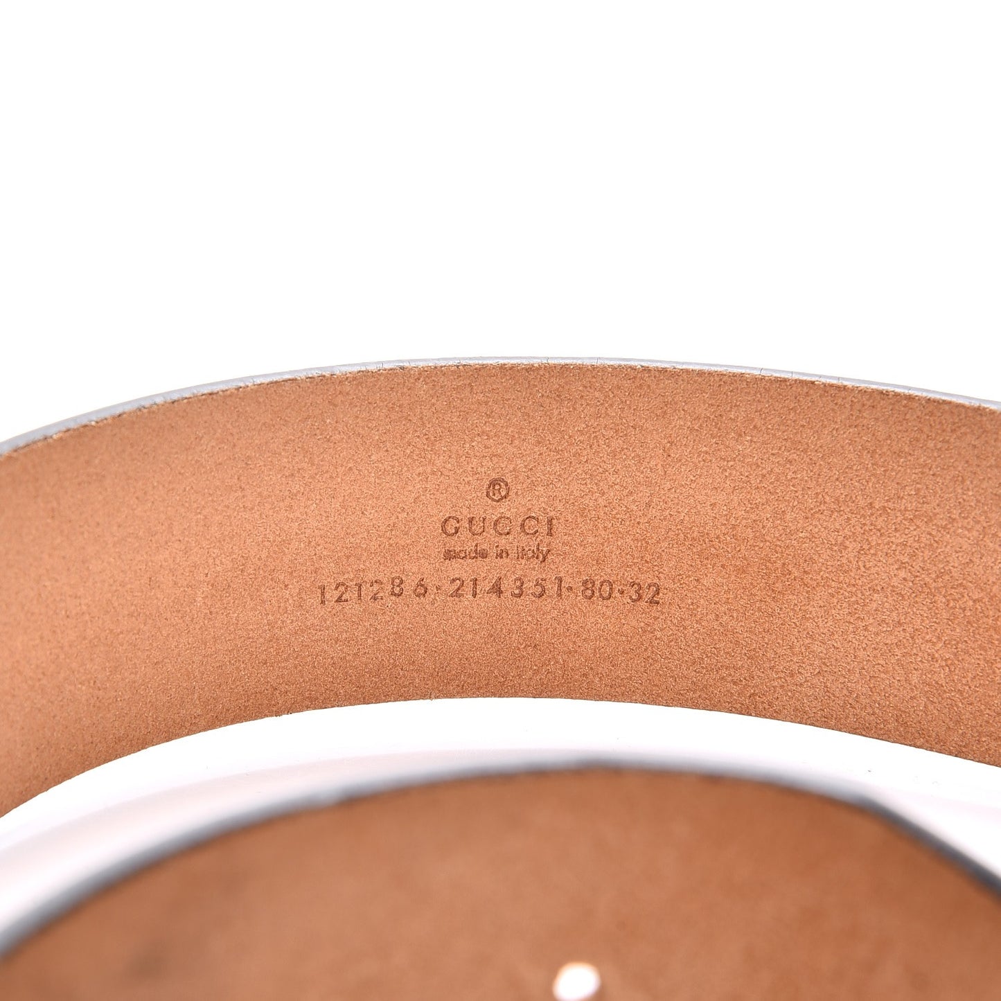 Calfskin Studded Interlocking G Belt 80 32 Tan