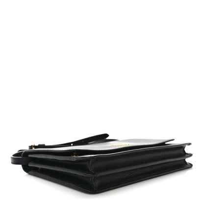 Prada Saffiano Metal Flap Wallet With Strap Black 4 of 11