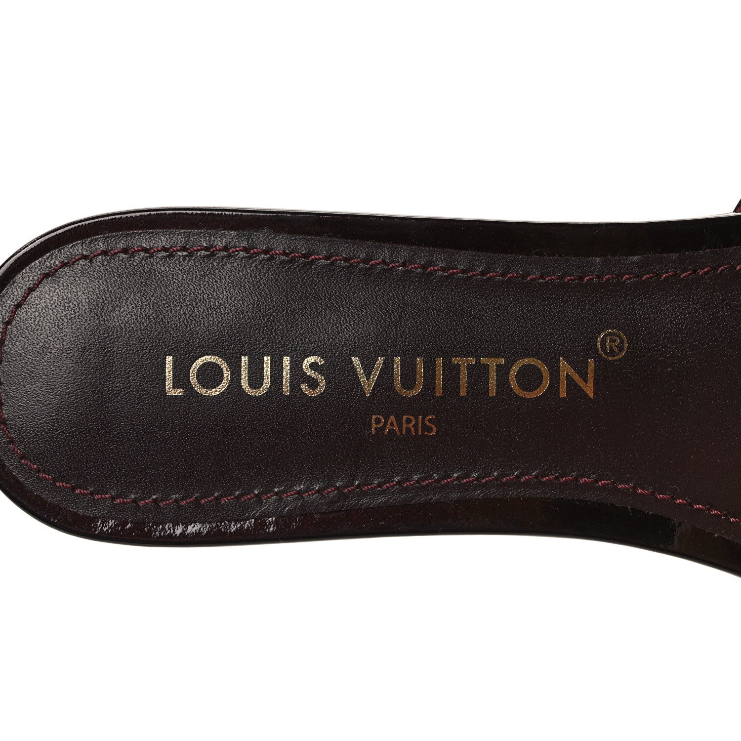 Louis Vuitton Patent Twist Flat Mules 39 Burgundy 7 of 8