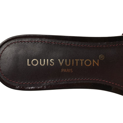 Louis Vuitton Patent Twist Flat Mules 39 Burgundy 7 of 8