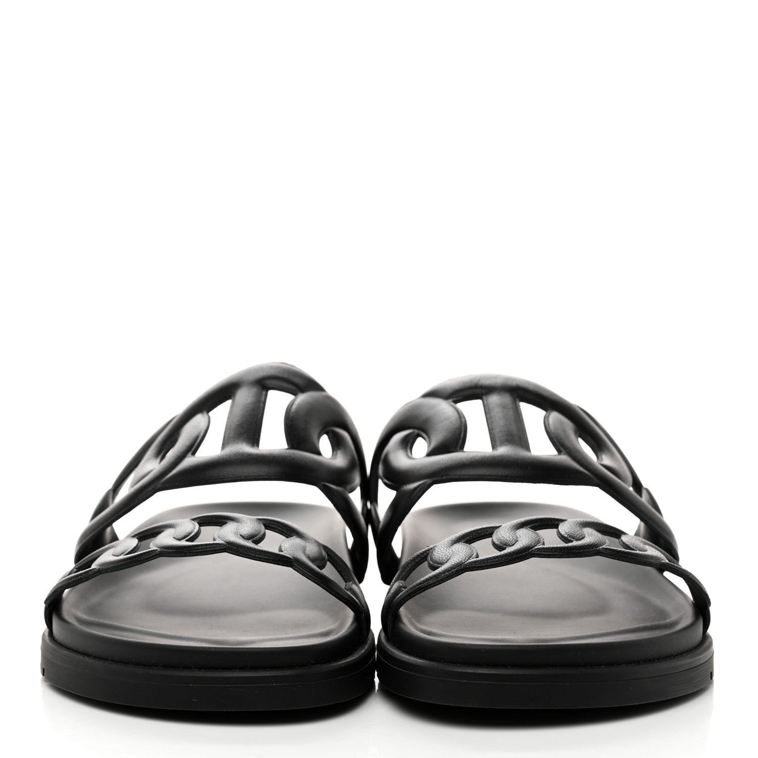 Hermes Nappa Extra Sandals 40 Black 2 of 9