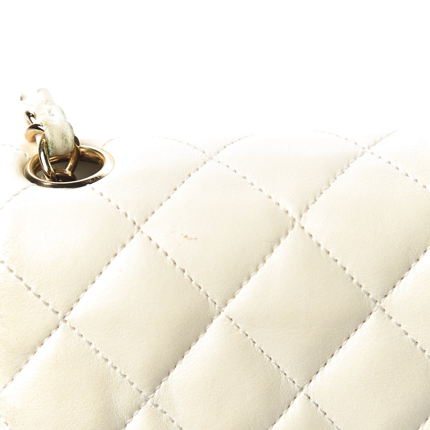 Chanel Lambskin Quilted Mini Square Flap White 29 of 31