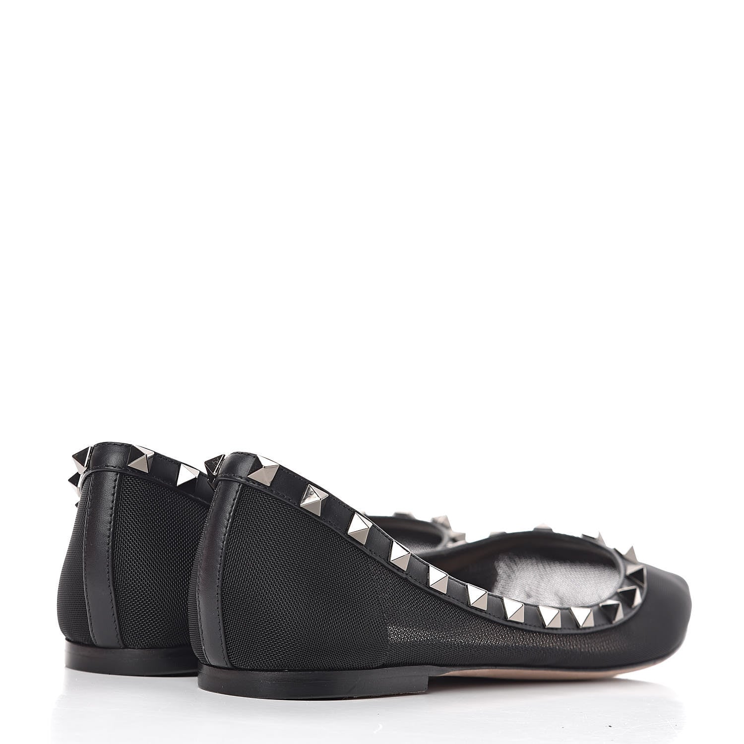 Valentino Garavani Mesh Rockstud Ballet Flats 39 Black 4 of 10