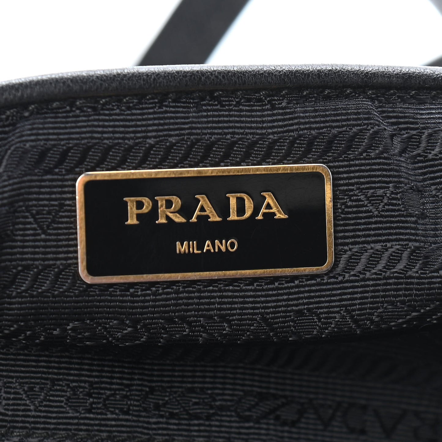 Tessuto Nylon Saffiano Tote Black