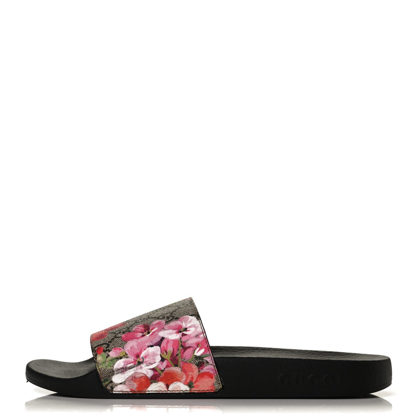 GG Supreme Monogram Blooms Slide Sandals 39 Beige Multicolor