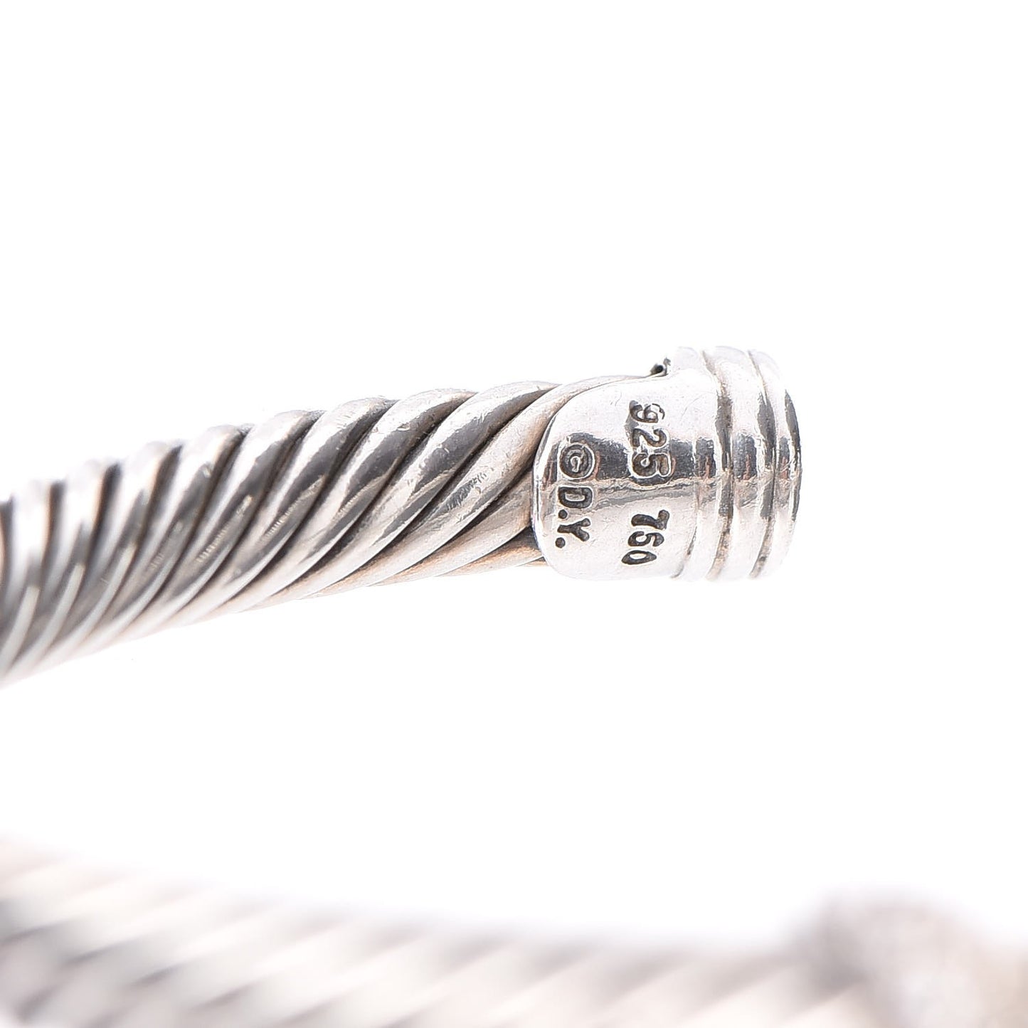 Sterling Silver 18K White Gold Diamond Pave 5mm X Cable Bracelet