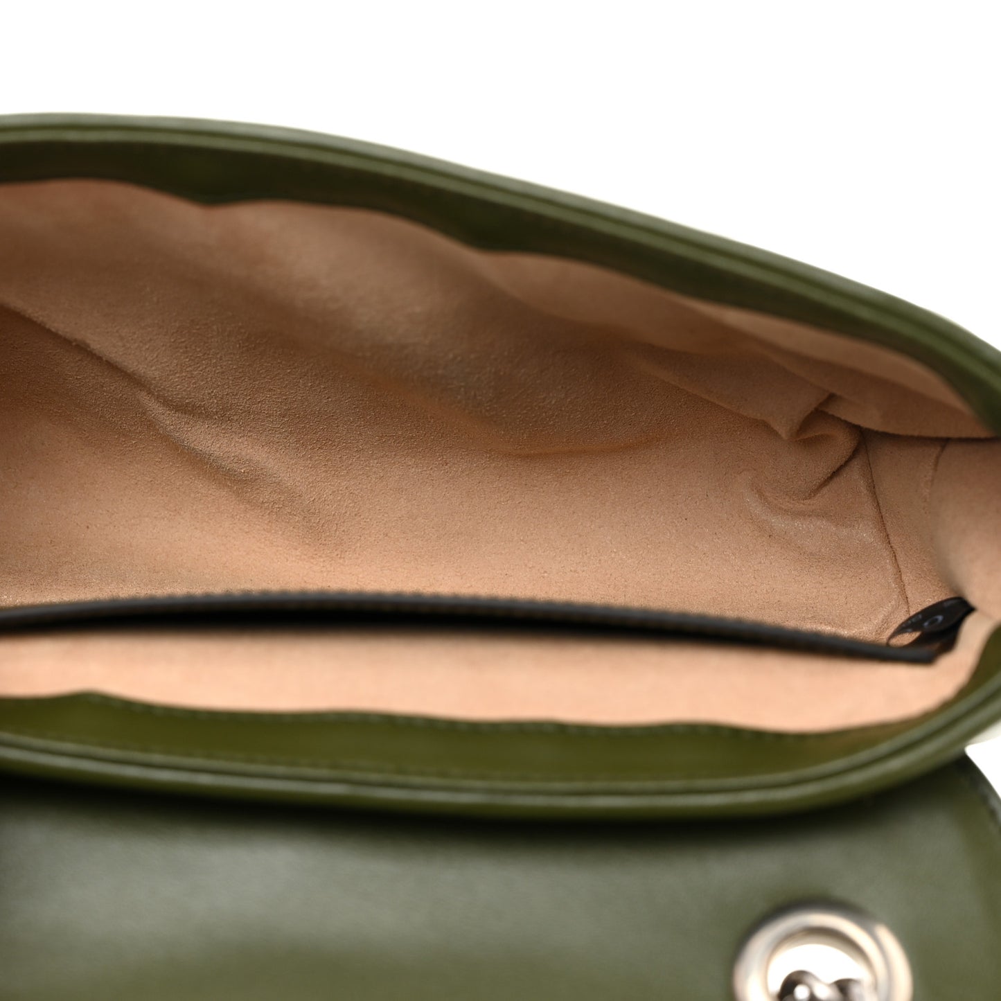 Calfskin Matelasse Aria Mini GG Marmont Shoulder Bag Military Wood