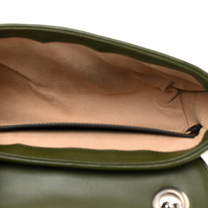 Gucci Calfskin Matelasse Aria Mini GG Marmont Shoulder Bag Military Wood 5 of 10