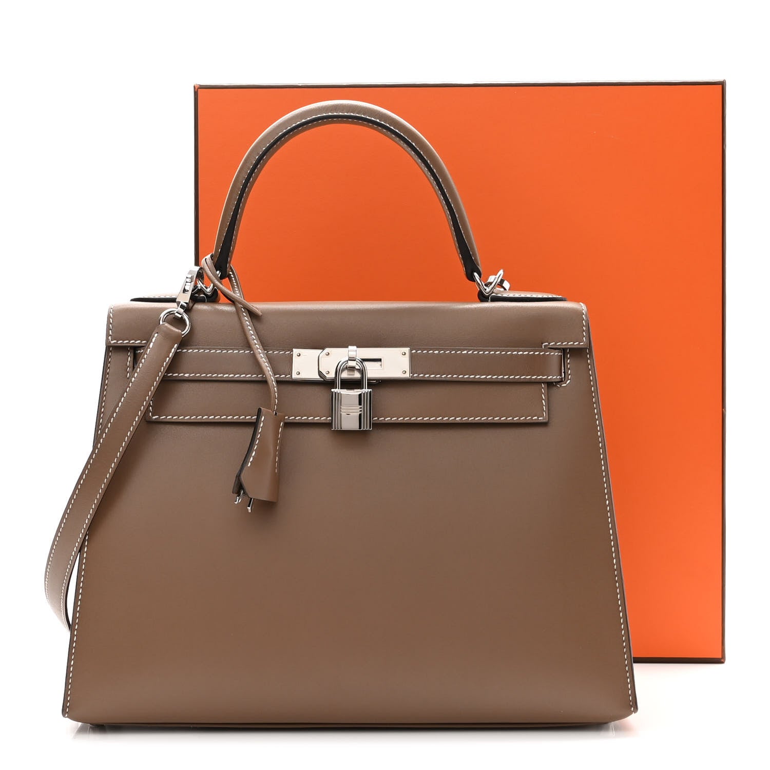 Hermes Tadelakt Kelly Sellier 28 Etoupe 12 of 12