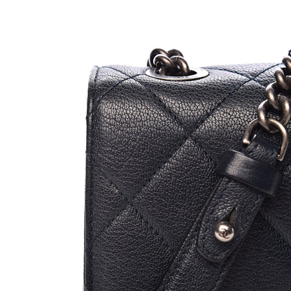 Chanel Goatskin Quilted Large Perfect Edge Flap Navy 16 of 20