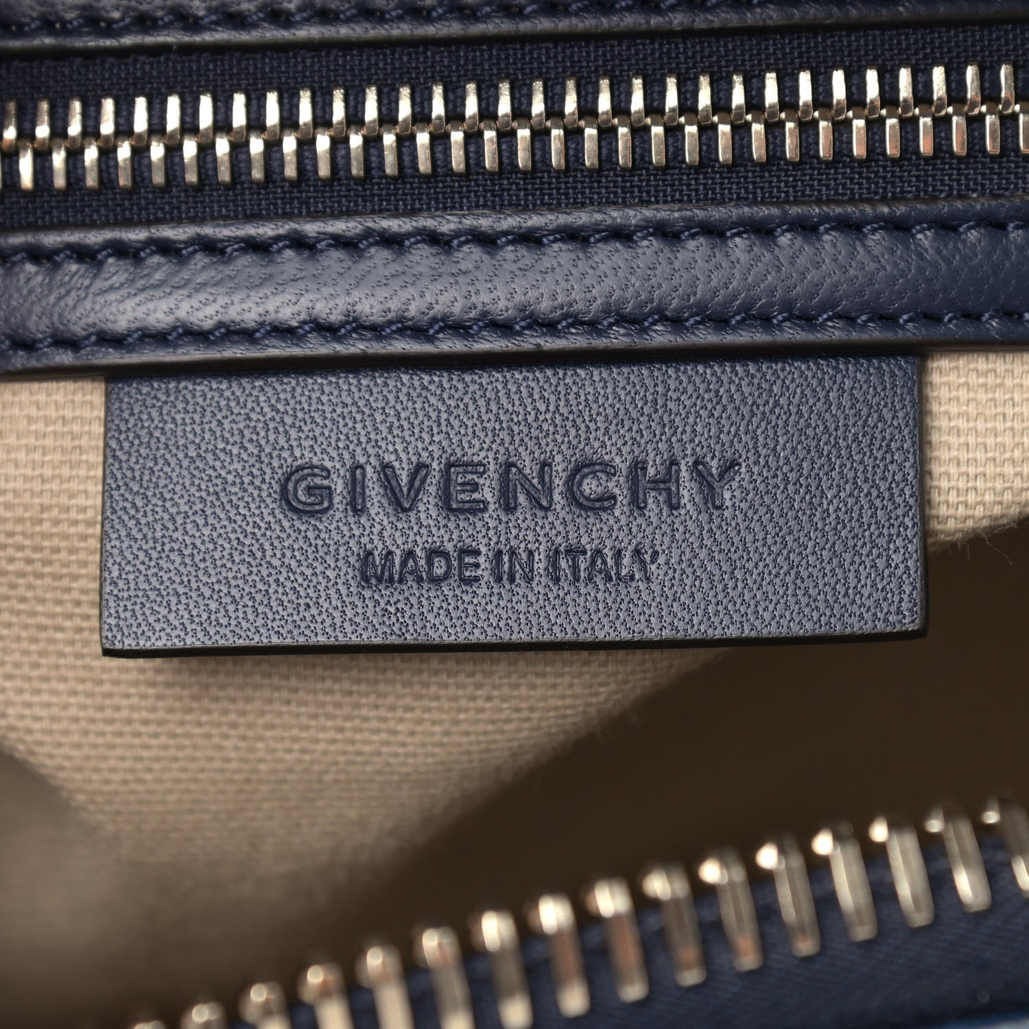 Givenchy Calfskin Crocodile Embossed Small Antigona Deep Blue 6 of 9