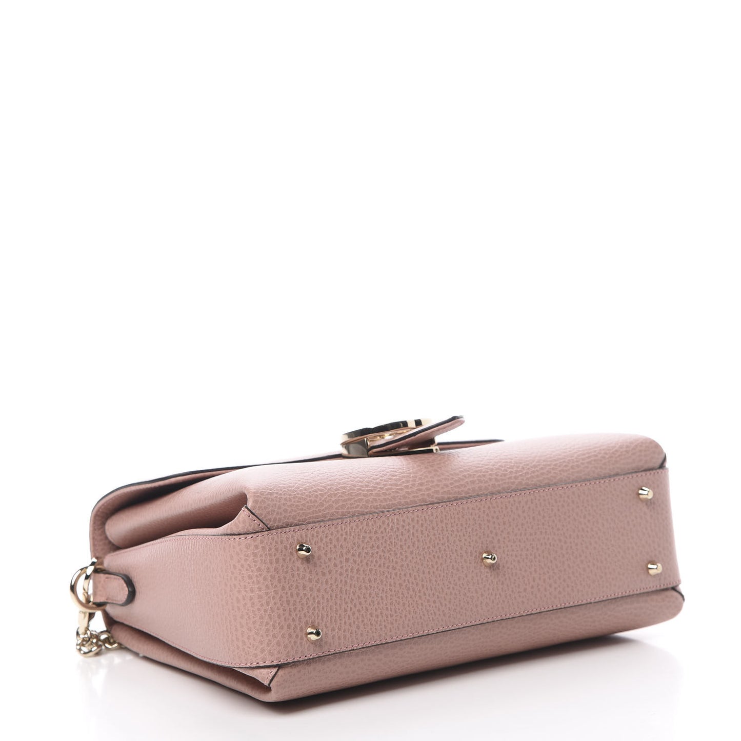 Dollar Calfskin Interlocking G Top Handle Shoulder Bag Soft Pink