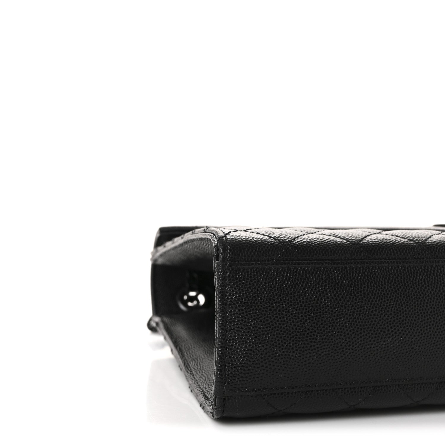 Saint Laurent Grain De Poudre Textured Mixed Matelasse Large Triquilt Monogram Monochrome Satchel Black 9 of 10