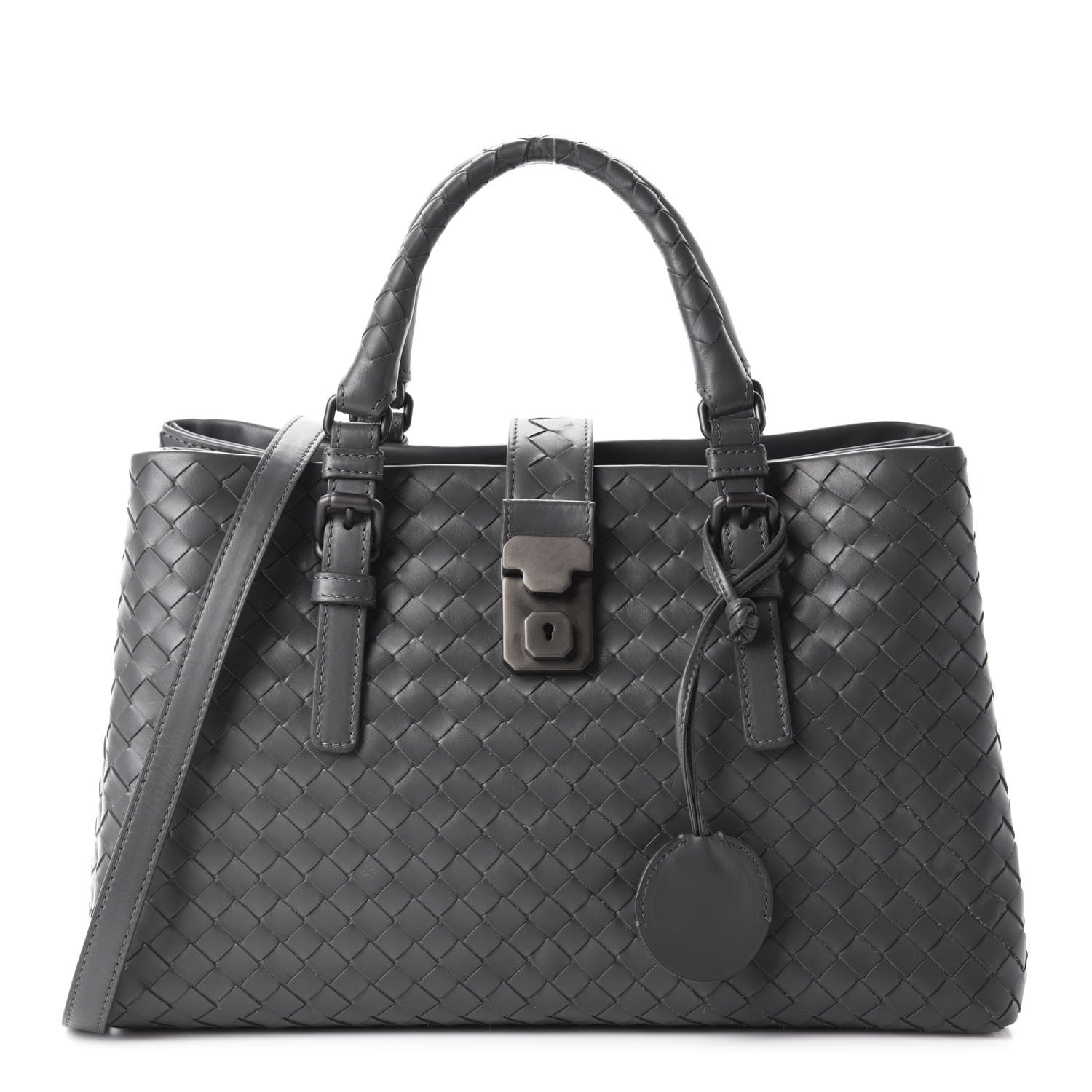 Bottega Veneta Light Calf Intrecciato Small Roma Light Grey 1 of 10