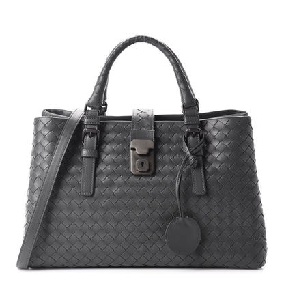 Bottega Veneta Light Calf Intrecciato Small Roma Light Grey 1 of 10