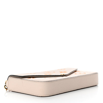 Louis Vuitton Empreinte Monogram Giant By The Pool Felicie Pochette Chain Wallet Cream Saffron 4 of 7
