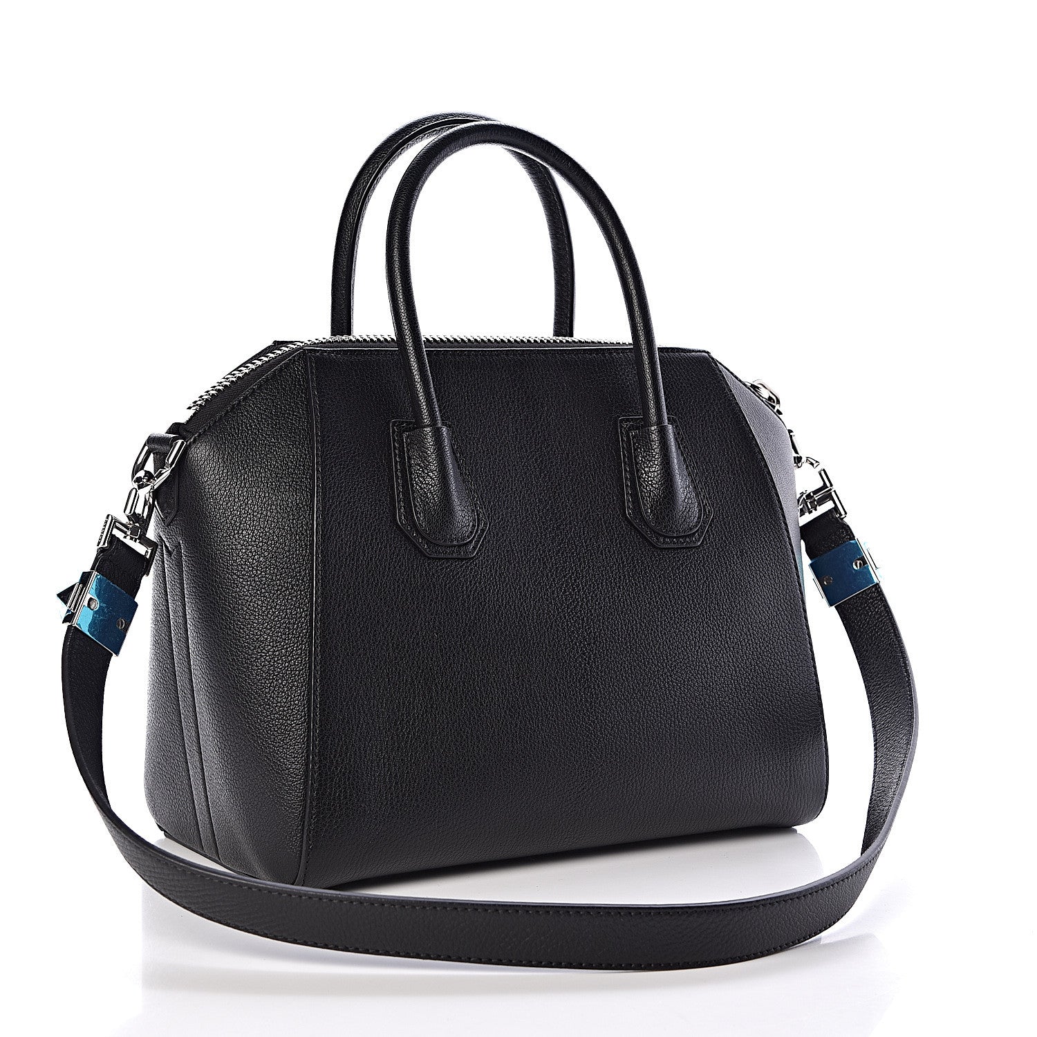 Givenchy Sugar Goatskin Striped Small Antigona Black Red 3 of 10