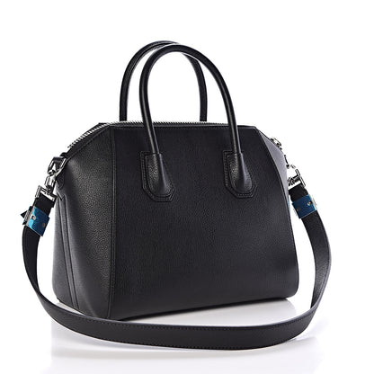 Givenchy Sugar Goatskin Striped Small Antigona Black Red 3 of 10